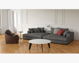 Modern Living Room Furniture Set 04 Modello 3D
