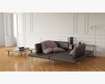 Modern Minimalist Sofa and Coffee Table 3d model