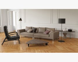 Modern Living Room Furniture Set 03 3D-Modell