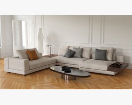 Modern Corner Sofa Modello 3D