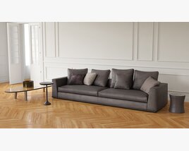 Modern Charcoal Sofa Modello 3D