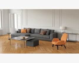 Modern Living Room Set 17 Modèle 3D