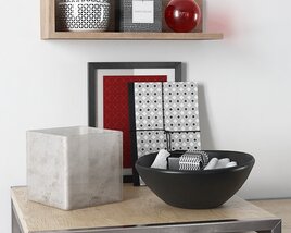 Modern Decorative Vases and Bowl 3D model