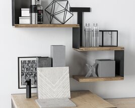 Modern Wall Shelves Decor 02 Modelo 3d