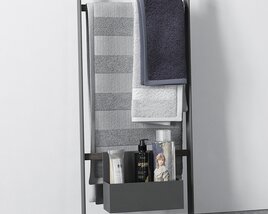 Wall-Mounted Towel Rack 3D model