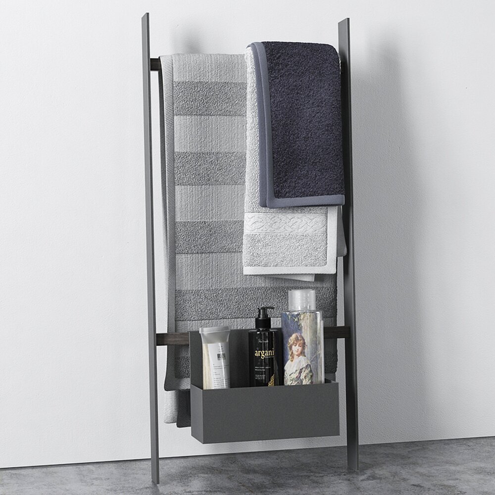 Wall-Mounted Towel Rack 3D model