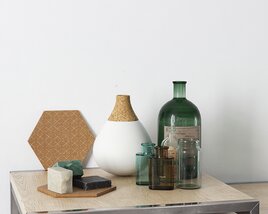 Decorative Vase and Bottle Ensemble 3D-Modell