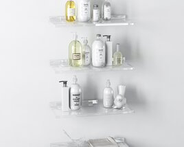 Bathroom Shelves with Products 3D модель