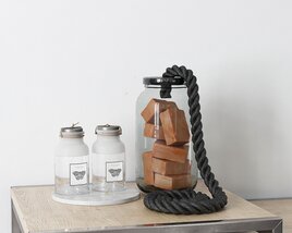Minimalist Home Decor and Storage Jars Modello 3D