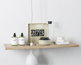 Minimalist Bathroom Shelf Decor 3D 모델 