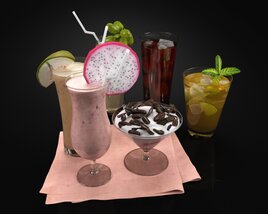 Assorted Beverage Selection 3D модель