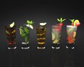 Variety of Iced Beverages 3D模型