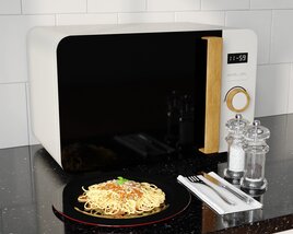 Modern Kitchen Microwave Oven 3D model