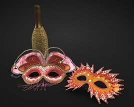 Venetian Masquerade Masks Modelo 3d
