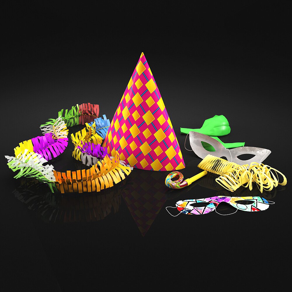 Party Accessories Collection Modelo 3D