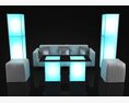 Modern Illuminated Furniture Set 3d model