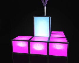 Illuminated Cubes Display Modello 3D