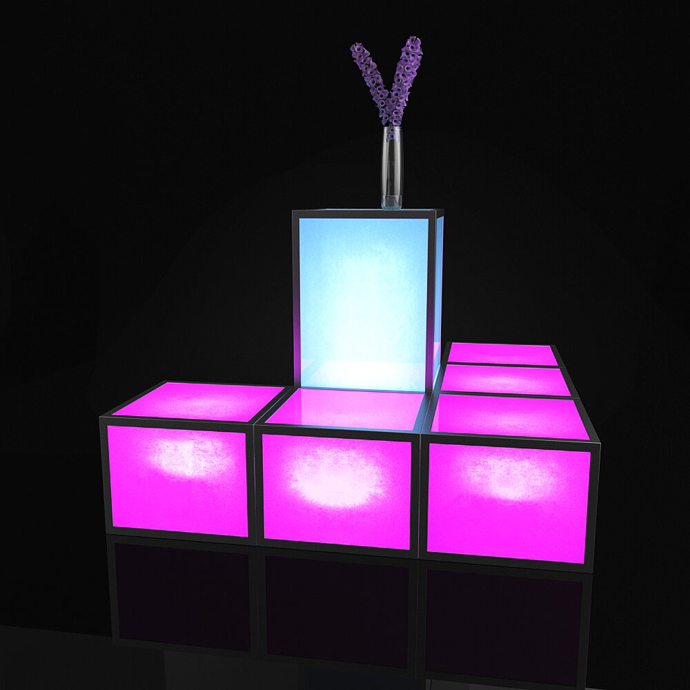 Illuminated Cubes Display Modèle 3d