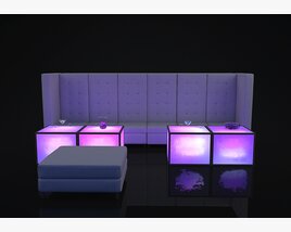 Illuminated Lounge Set Modello 3D