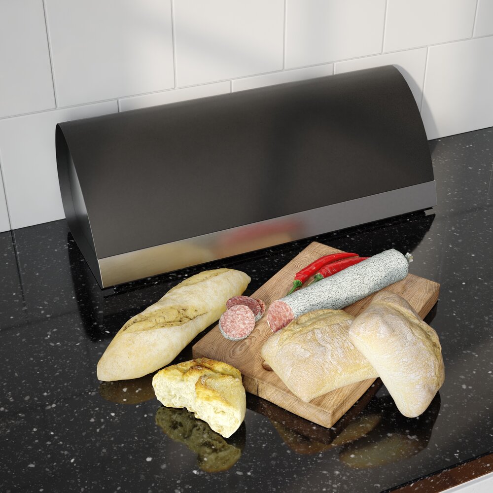 Bread with Sausage 3D модель