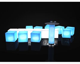 Club Illuminated Cubes Display 3D 모델 