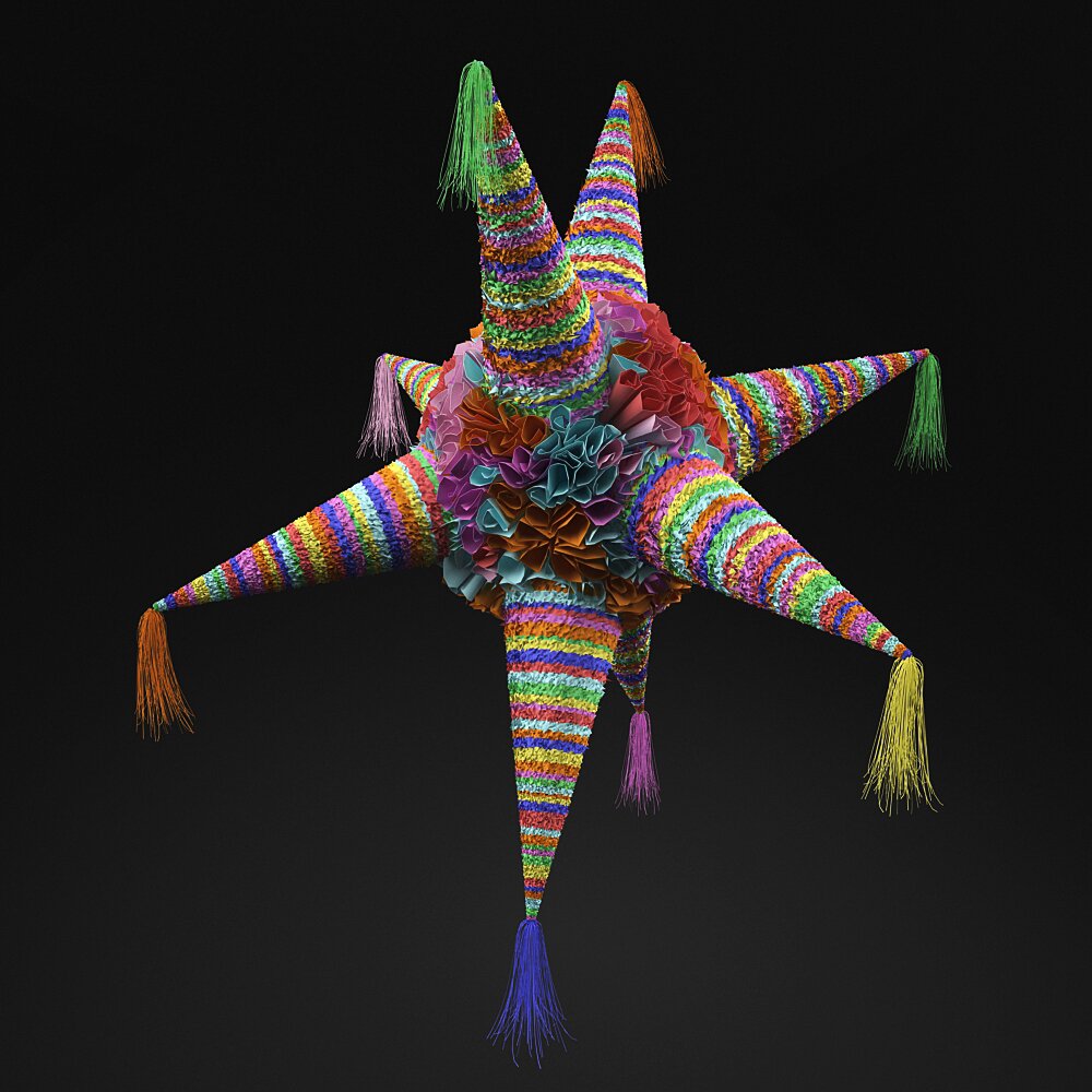 Colorful Star Pinata Modelo 3D