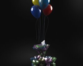 Colorful Balloon Bouquet 3D 모델 