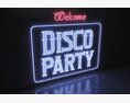 Neon Disco Party Sign 3Dモデル