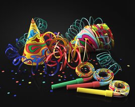 Colorful Party Accessories 3D-Modell