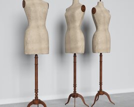 Vintage Tailor's Mannequins 3D 모델 