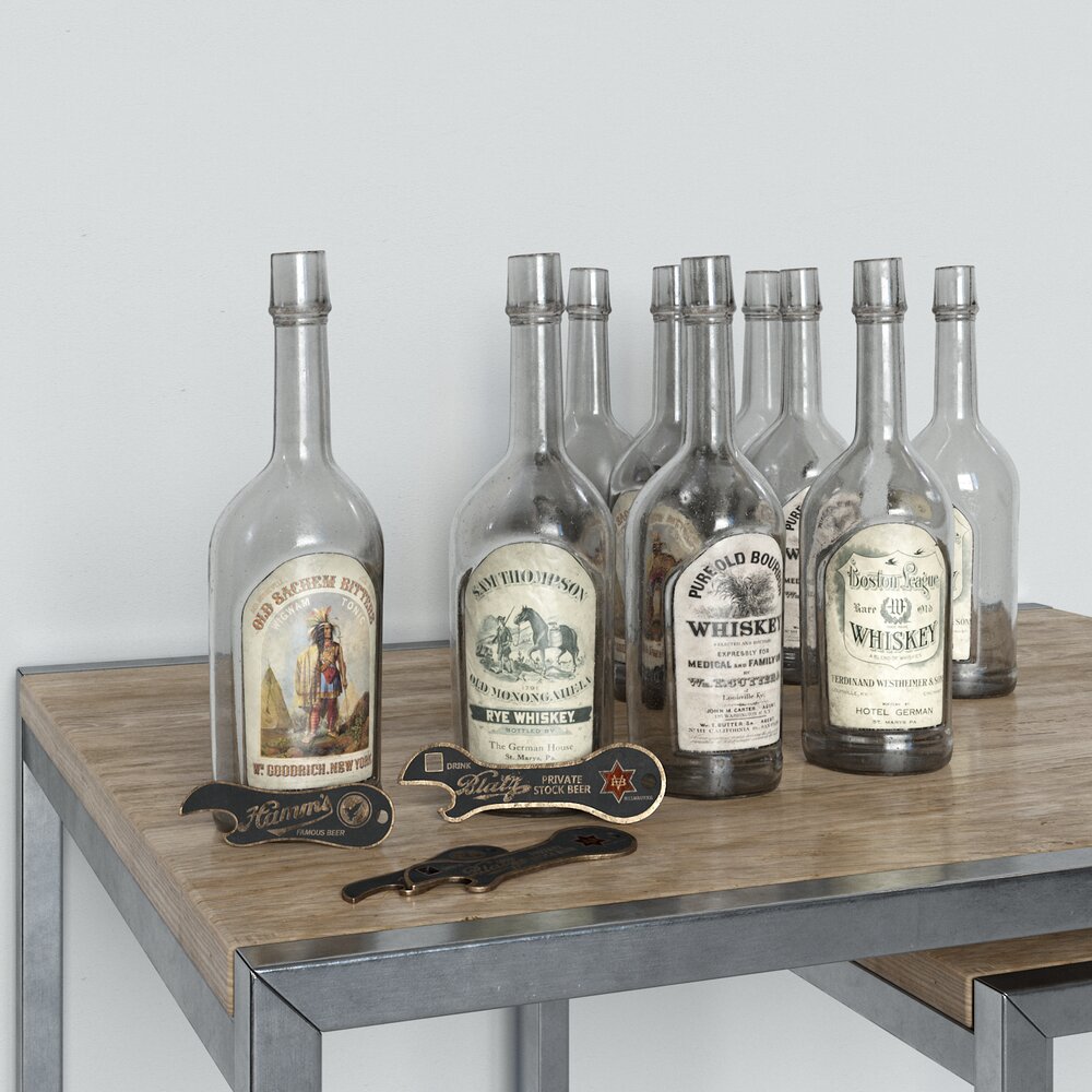 Vintage Bottle Collection 3D模型