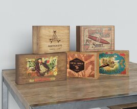 Vintage Advertising Boxes 3D-Modell