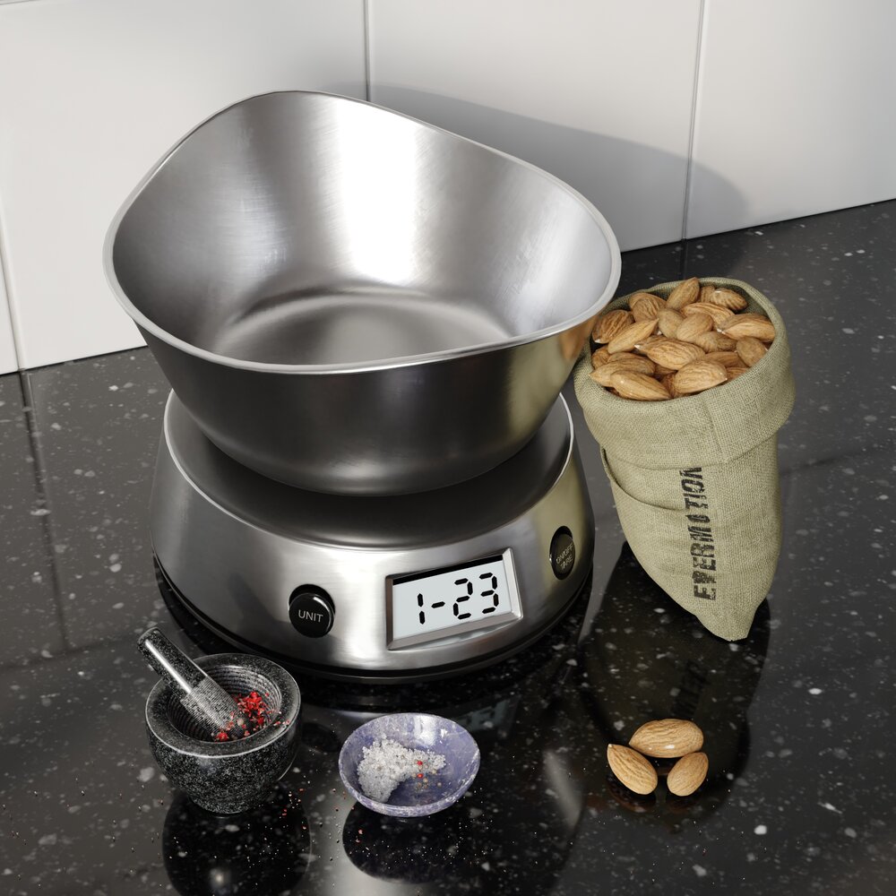 Stainless Steel Kitchen Scale Modèle 3D
