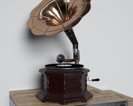Vintage Gramophone Modello 3D
