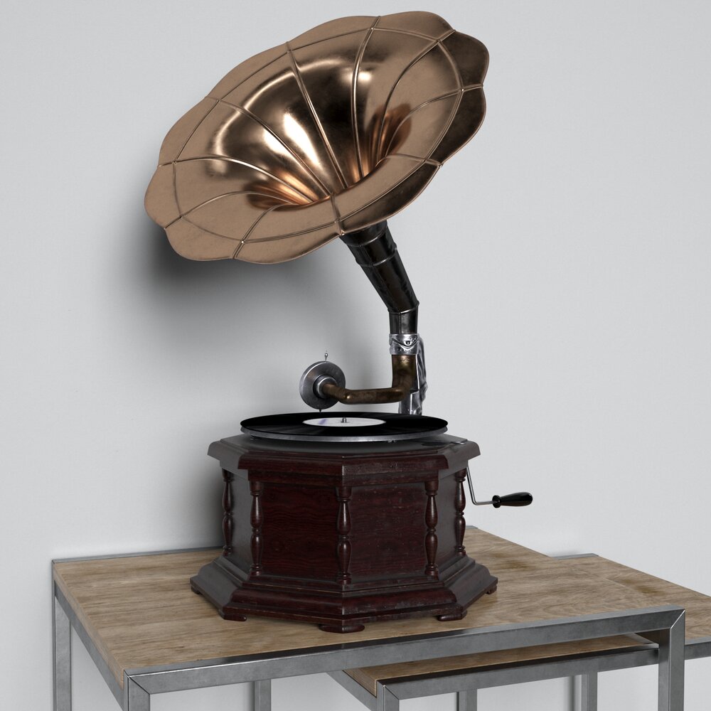 Vintage Gramophone 3D модель