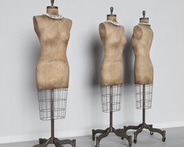 Vintage Dress Forms 3D 모델 
