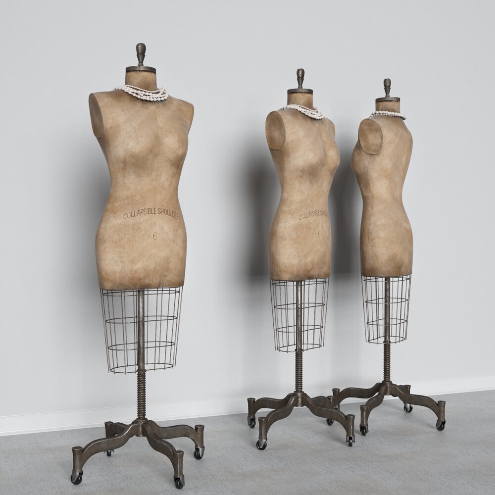 Vintage Dress Forms 3D 모델 