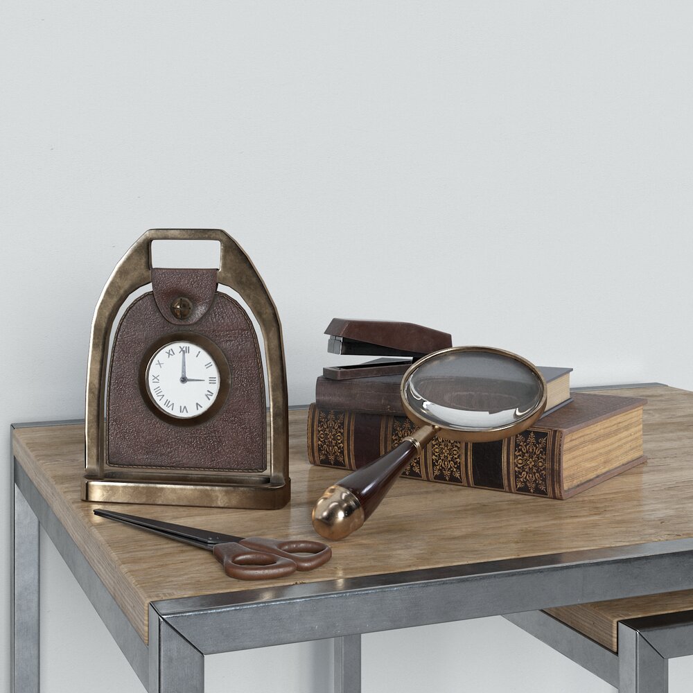 Vintage Desk Accessories 02 3D 모델 
