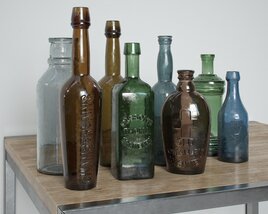 Vintage Bottle Collection 02 3D模型