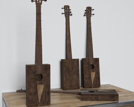 Traditional String Instruments Trio 3D model
