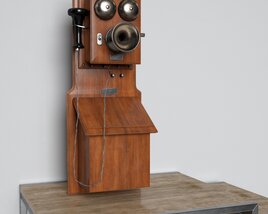 Vintage Wall Telephone 3D 모델 