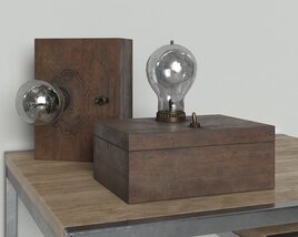 Vintage Edison Bulb Display 3D model