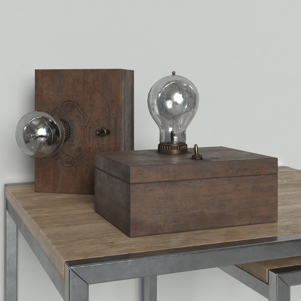 Vintage Edison Bulb Display 3D-Modell