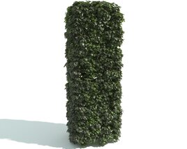 Green Hedge Pillar 02 3D-Modell