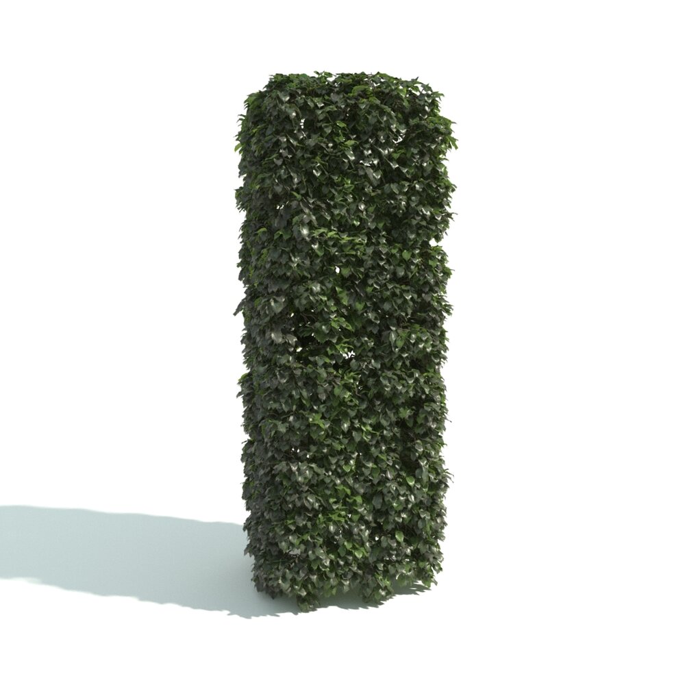 Green Hedge Pillar 02 Modèle 3d