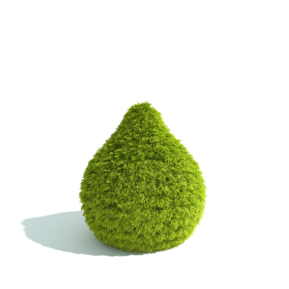 Green Shrub Sphere Modelo 3d