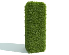 Green Vertical Garden Hedge 3D 모델 