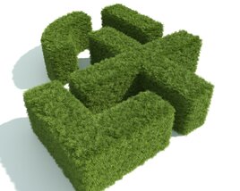 Green Hedge Labyrinth 3D 모델 