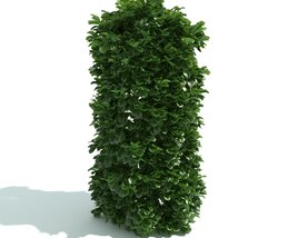 Green Hedge Pillar Modello 3D