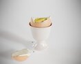 Eggs and Waffles Breakfast 3d model